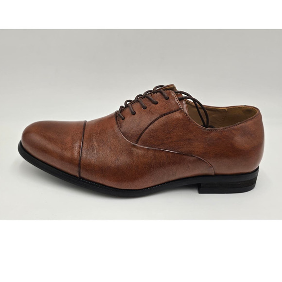 Kenneth Cole Reaction Kylar Oxfords Brown Lace Up Cap Toe Shoe Men's 7W - Picture 7 of 10